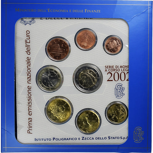 taliančina,
 
 1 cent za 2 eurá,
 
 2002