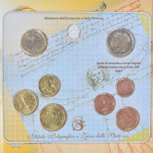 taliančina,
 
 Setze 1 ct. - 2 eurá,
 
 2007