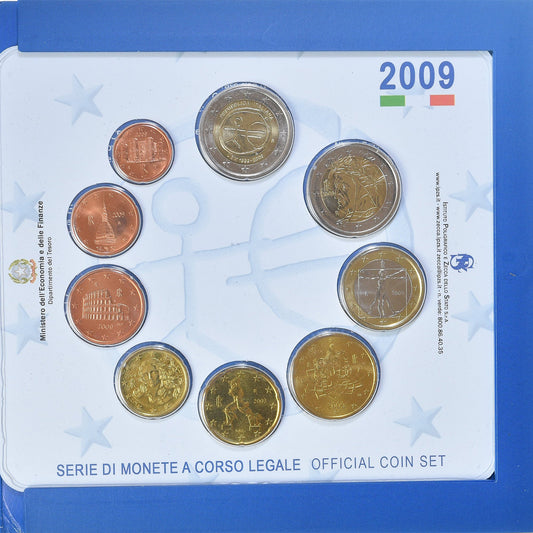 taliančina,
 
 Setze 1 ct. - 2 eurá,
 
 2009