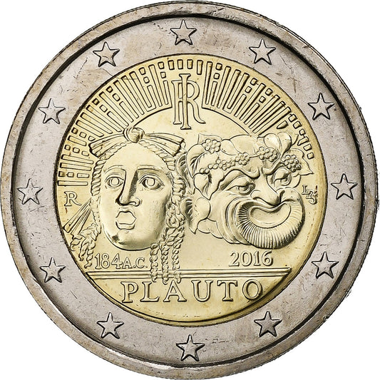 taliančina,
 
 2 eurá,
 
 Plaut