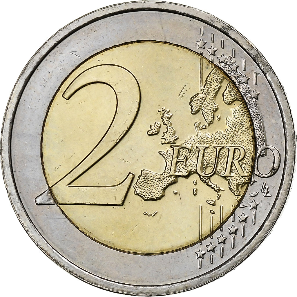 Luxembursko,
2 eurá,
30 Jahre Flagge der European Union