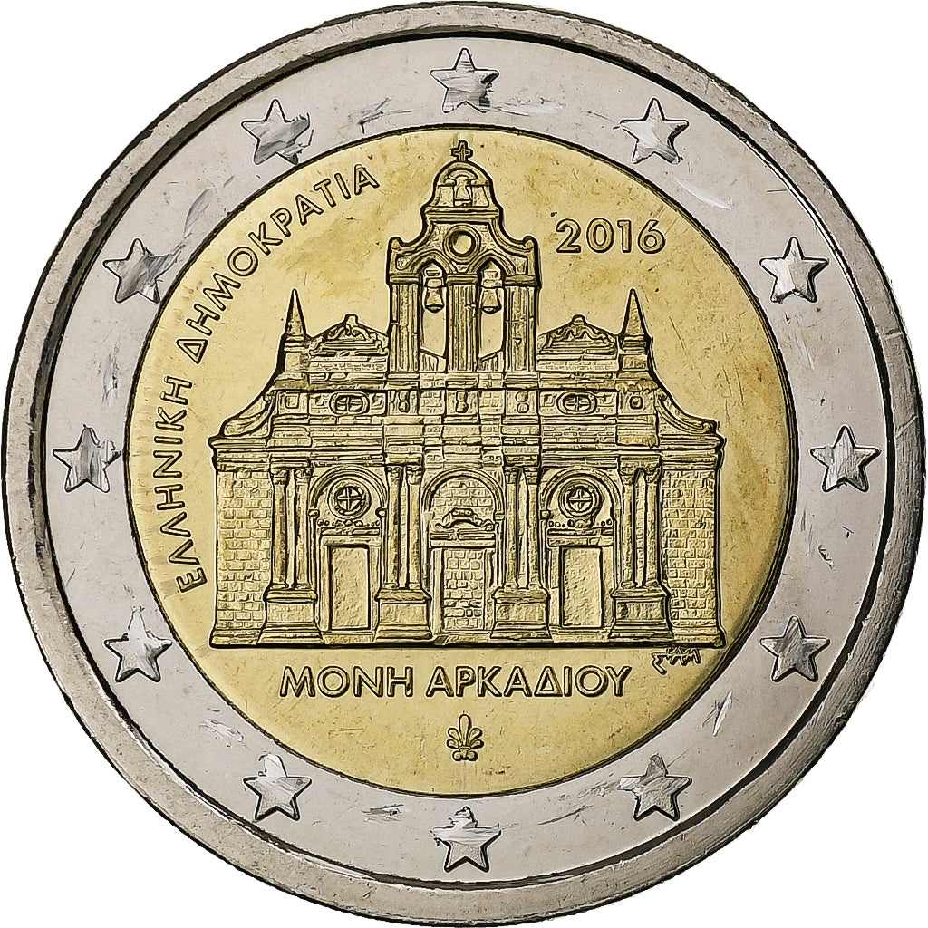 Grécko, 
  
  2 eurá, 
  
  Arkadi-Kloster
