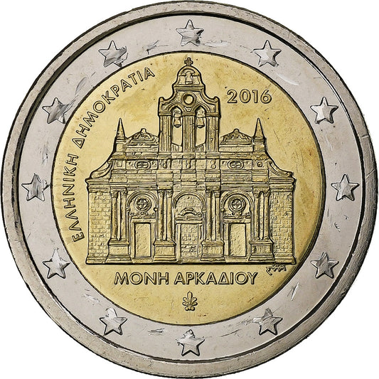 Grécko, 
  
  2 eurá, 
  
  Arkadi-Kloster