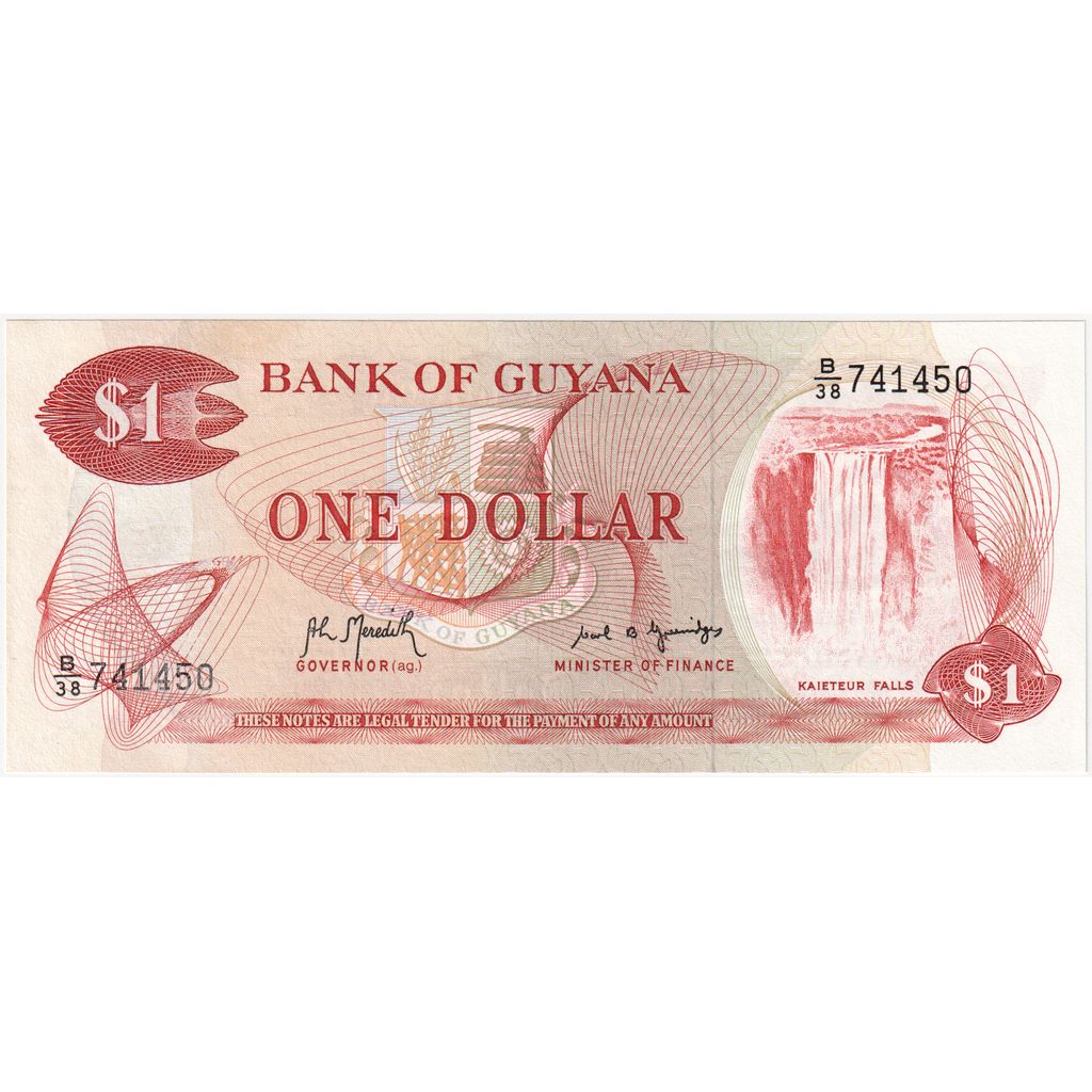 Guyana,
1 dolár,
UNC(65-70)