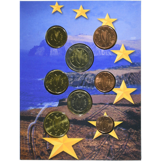 Írsko, 
  
  Setze 1 ct. - 2 eurá + 2 eurá, 
  
  FDC