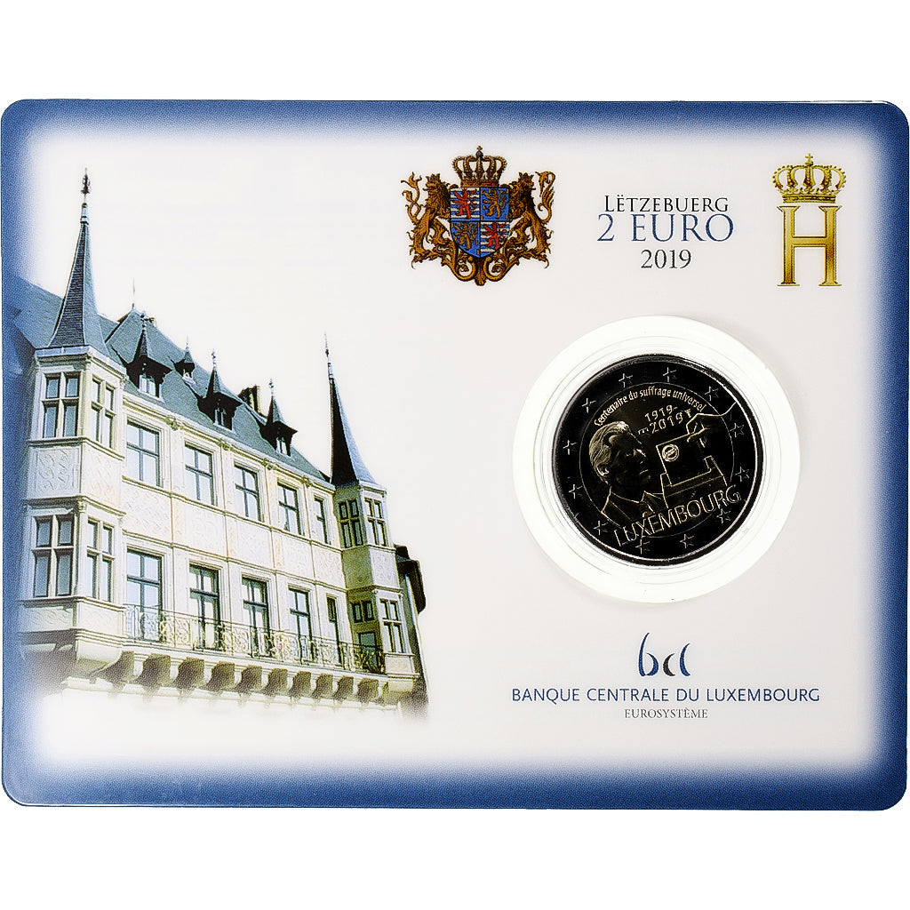 Luxembursko, 
  
  2 eurá, 
  
  Centenaire du Suffrage Universel
