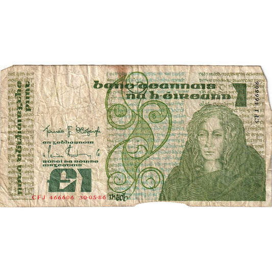 Írsko – republika, 
  
  1 libra, 
  
  30. mája 1986