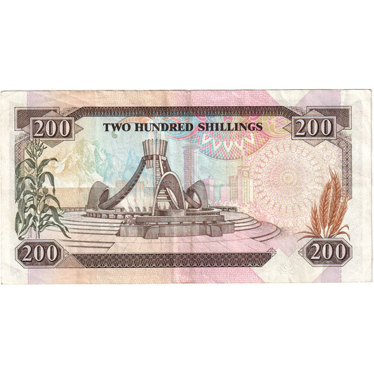 Keňa,
 
 200 šilingov,
 
 1990-07-01