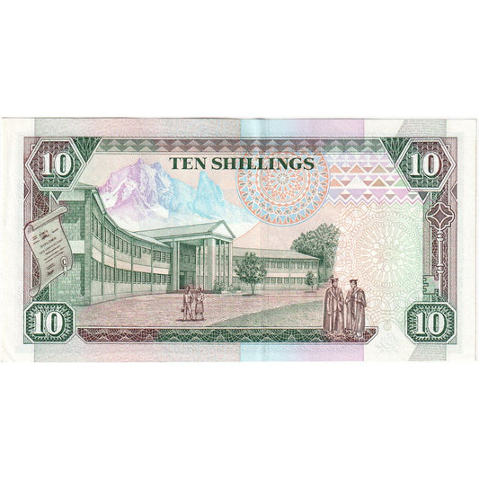 Keňa,
 
 10 šilingov,
 
 UNC(65-70)
