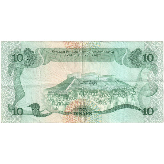 Líbya,
 
 10 dinárov,
 
 WF(40-45)
