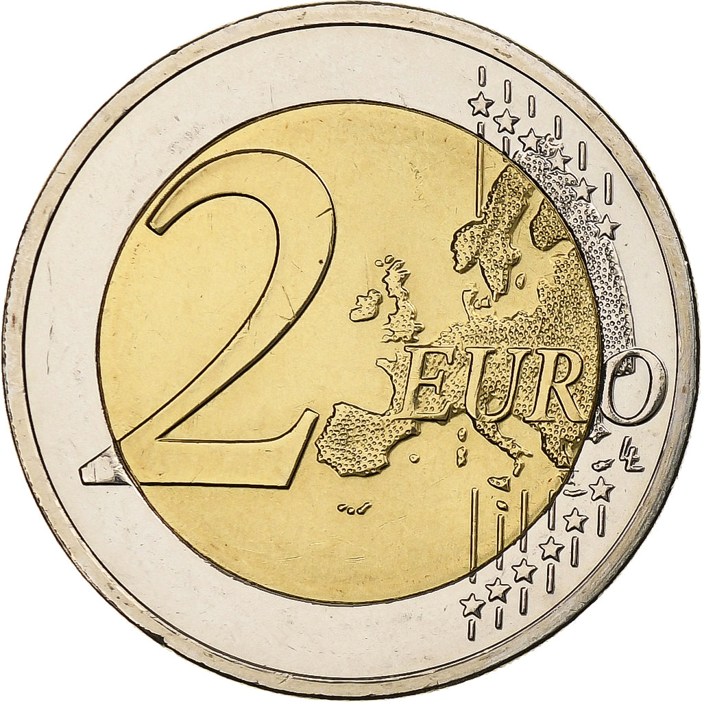 Grécko, 
  
  2 eurá, 
  
  30 rokov pred Drapeau de l'UE
