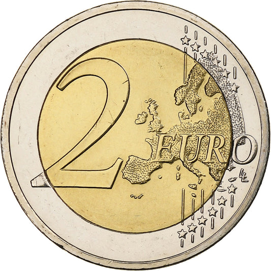 Grécko, 
  
  2 eurá, 
  
  30 rokov pred Drapeau de l'UE