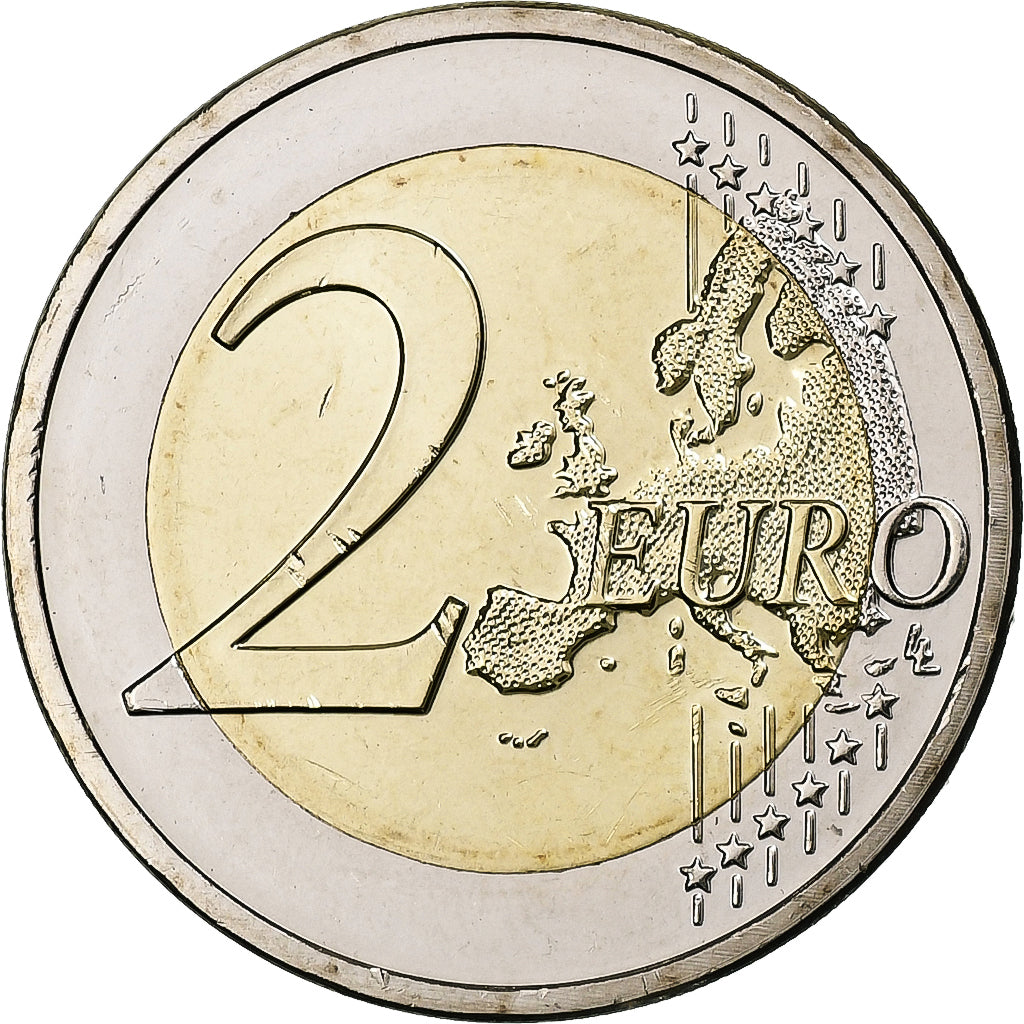 Luxembursko,
2 eurá,
15. Jahretag – Throne besteigung von Luxemburg