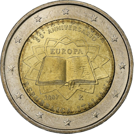 taliančina,
 
 2 eurá,
 
 Rímska zmluva