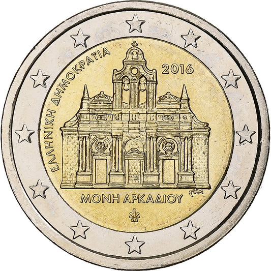 Grécko, 
  
  2 eurá, 
  
  Holokaust v Kloster Arkadi