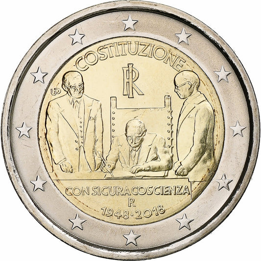 taliančina,
 
 2 eurá,
 
 2018
