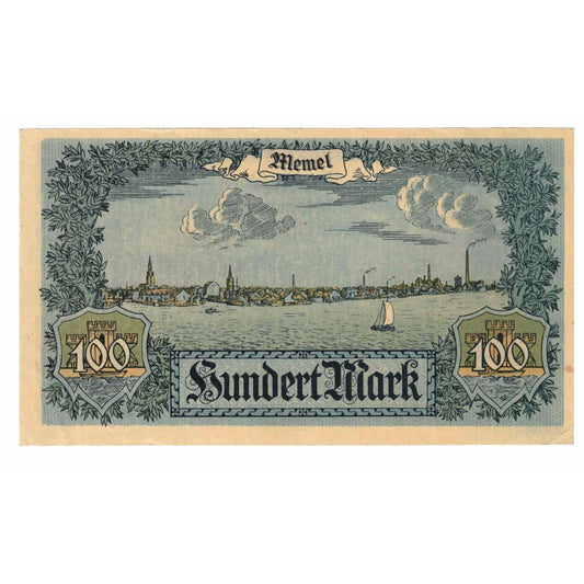 bankovka, 
  
  Memel, 
  
  100 mariek