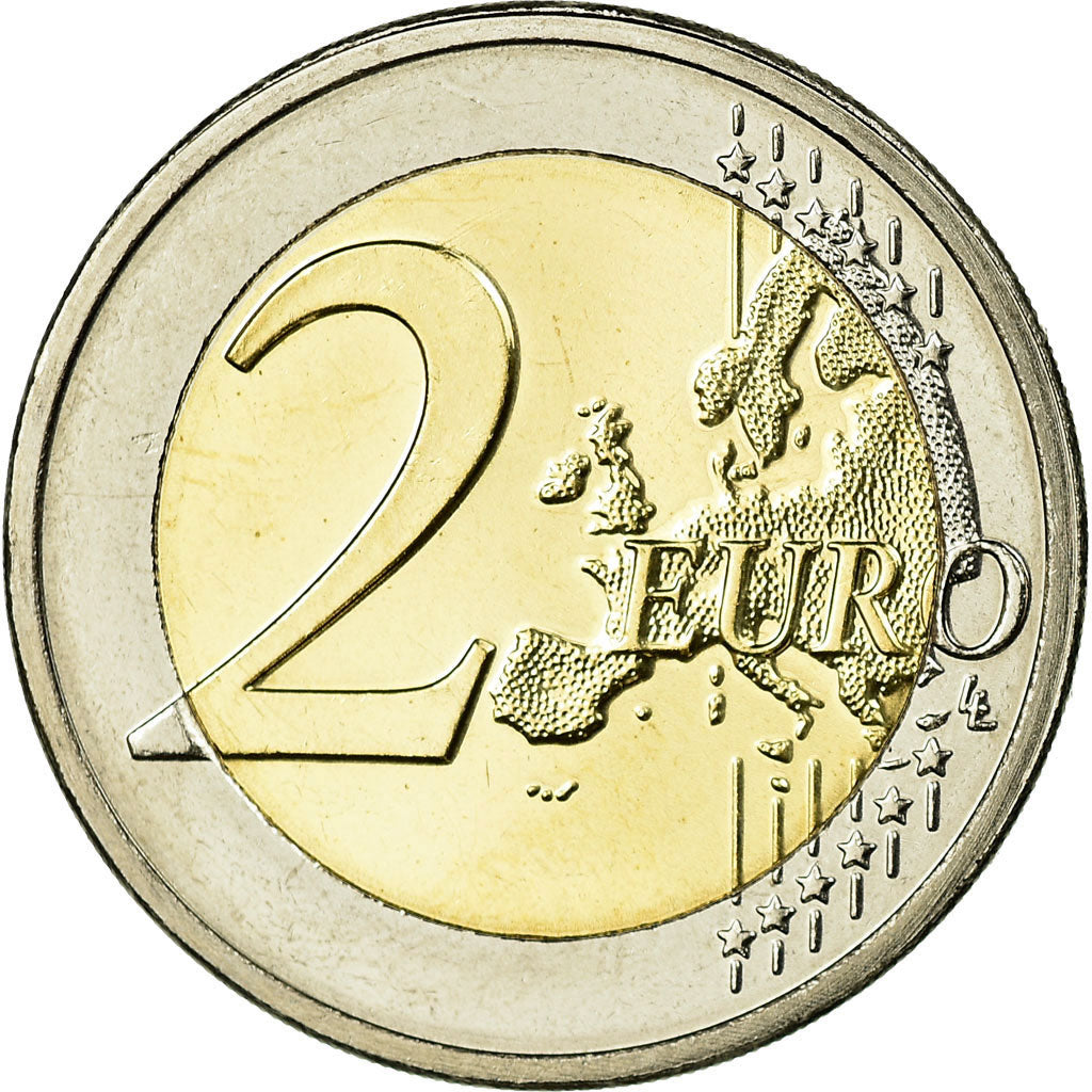 Luxembursko,
2 eurá,
15. Jahrestag der Couronnement du Grand duc Henri
