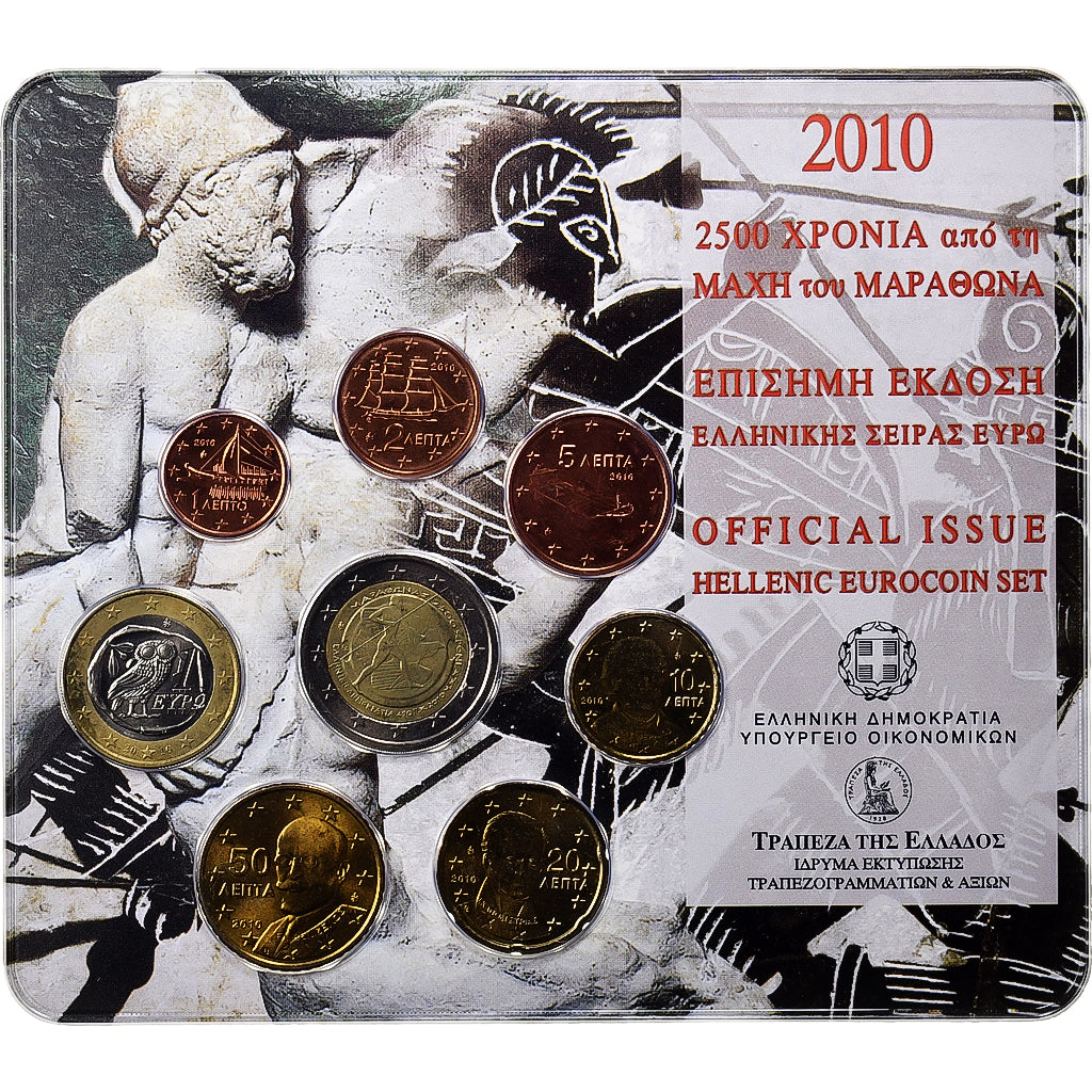 Grécko, 
  
  Setze 1 ct. - 2 eurá, 
  
  2010