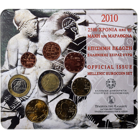 Grécko, 
  
  Setze 1 ct. - 2 eurá, 
  
  2010