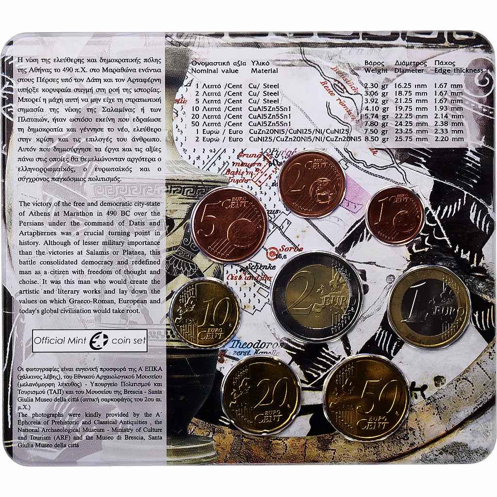 Grécko, 
  
  Setze 1 ct. - 2 eurá, 
  
  2010