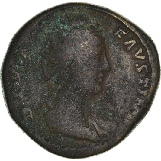 minca,
 
 Faustína I.
 
 Sestertius