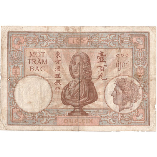 Francúzska Indočína,
 
 100 Piastrov,
 
 VF (20-25)