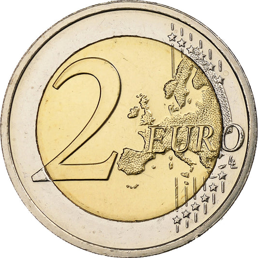 Luxembursko, 
  
  2 eurá, 
  
  30 rokov pred Drapeau de l'UE