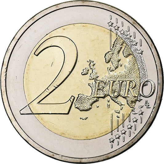 Luxembursko, 
  
  2 eurá, 
  
  15. Jahretag – Throne besteigung von Luxemburg