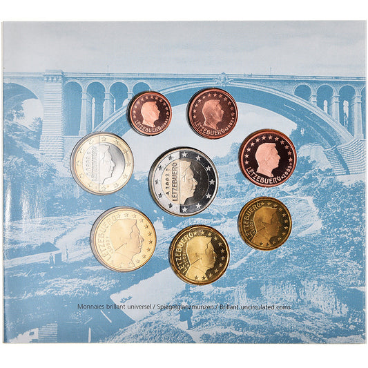 Luxembursko, 
  
  1 cent za 2 eurá, 
  
  2003