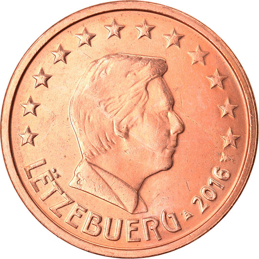 Luxembursko,
 
 2 euro centy,
 
 2016