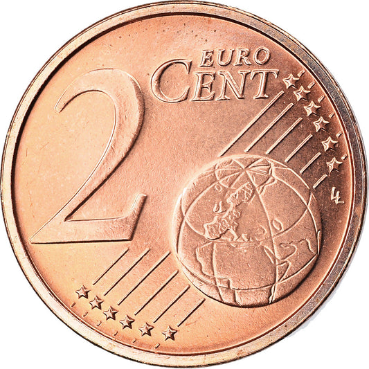 Luxembursko,
 
 2 euro centy,
 
 2017