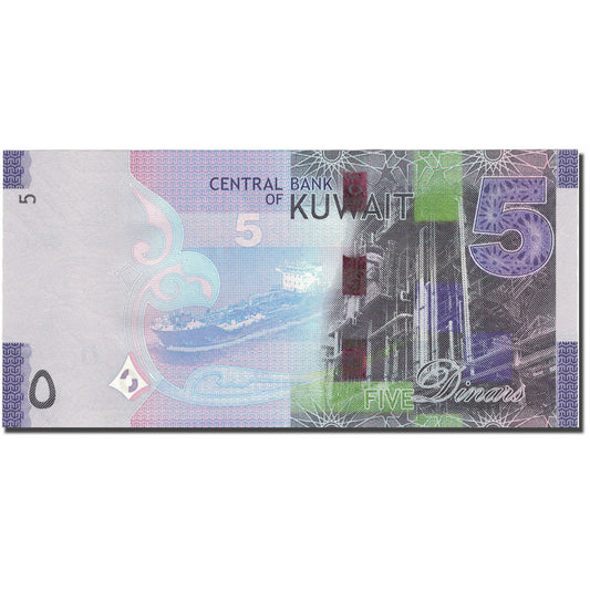 bankovka,
 
 Kuvajt,
 
 5 dinárov
