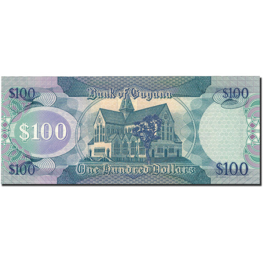 bankovka,
 
 Guyana,
 
 100 dolárov